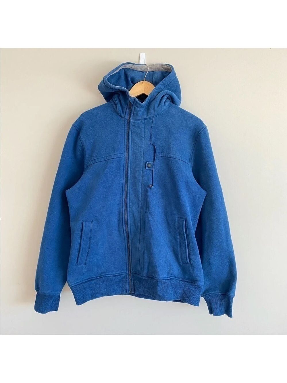 LULULEMON Mens Blue Heavy Full Zip Hoodie Hooded Size L